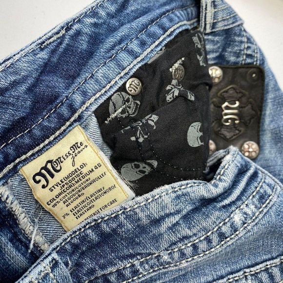 MISS ME Stone Embellished Low Rise Bootcut Jeans - Picture 6 of 6